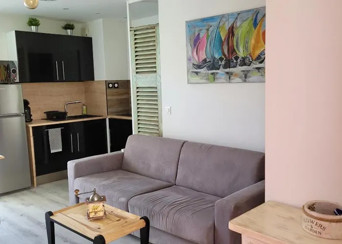 아파트 Tahiti Beach, T2 A La Mer, Piscine, Terrasse Et Parking 프롱티냥